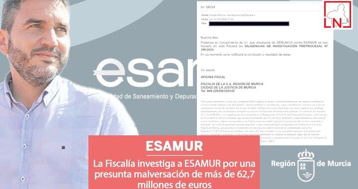 La Fiscalía investiga a ESAMUR por una presunta malversación de más de 62,7 millones de euros