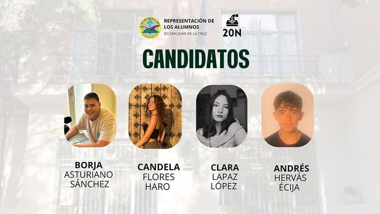 El IES San Juan de la Cruz, en Caravaca de la Cruz, se prepara para unas elecciones estudiantiles con candidaturas destacadas
