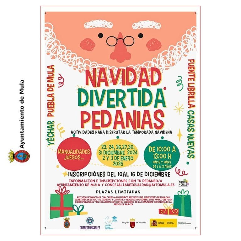 Navidad Divertida en las pedanías de Mula: actividades gratuitas para los más pequeños