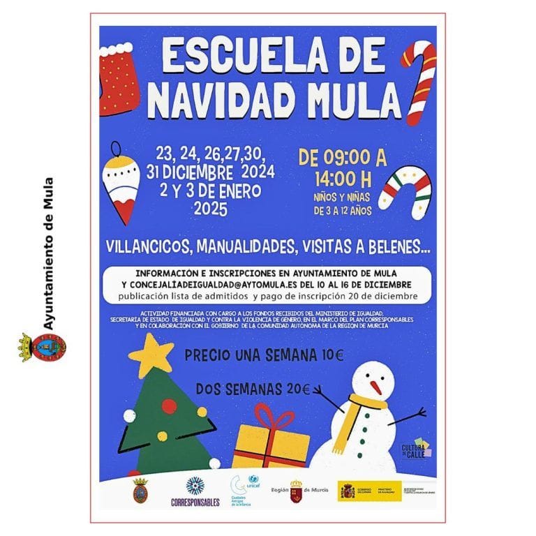 Mula organiza su Escuela de Navidad para combinar diversión, aprendizaje y conciliación familiar