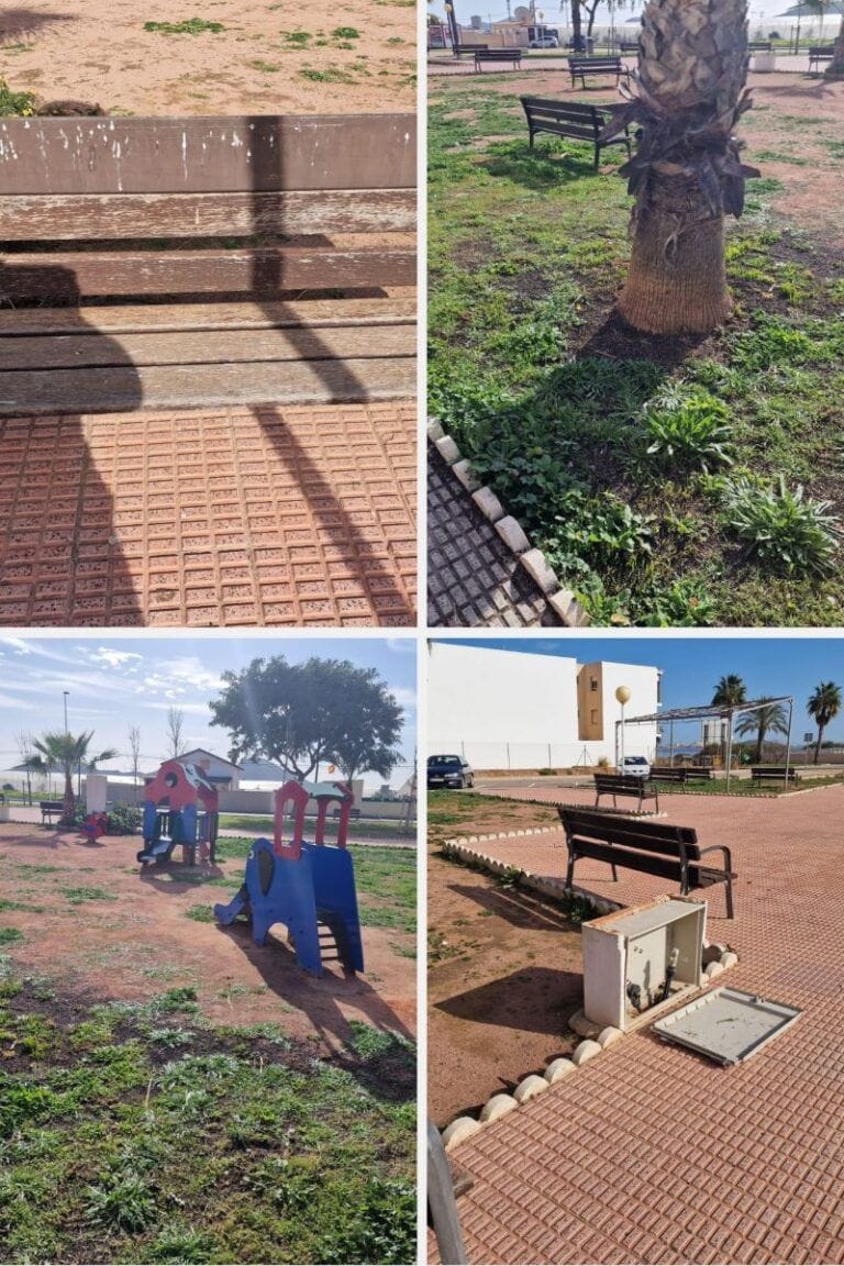 El PSOE de Cartagena denuncia el abandono de la plaza Nuestra Señora del Rocío en Los Nietos