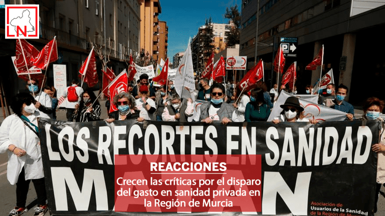 Crecen las críticas por el disparo del gasto en sanidad privada en la Región de Murcia