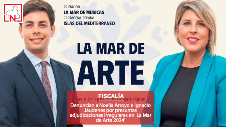Denuncian a Noelia Arroyo e Ignacio Jáudenes por presuntas adjudicaciones irregulares en 'La Mar de Arte 2024' en Cartagena