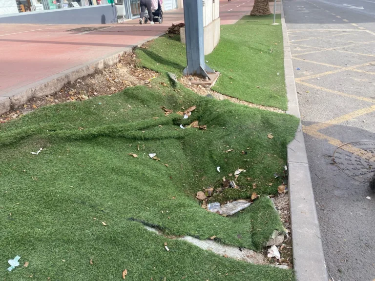 El PSOE exige el arreglo inmediato de los parterres en la Avenida Adolfo Suárez de La Viña