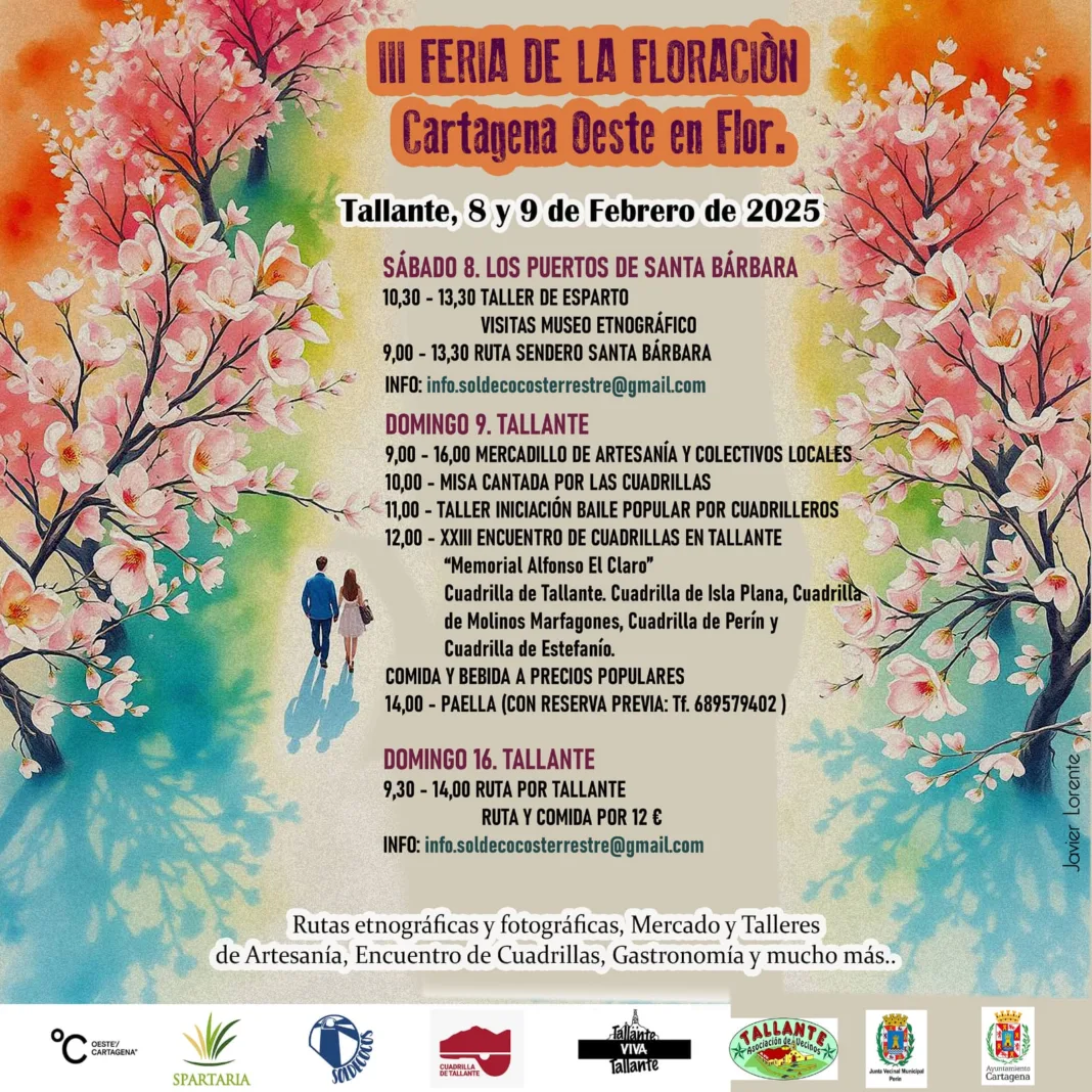 Tallante se llena de música, tradición y artesanía con la III Feria de la Floración 'Cartagena Oeste en Flor'