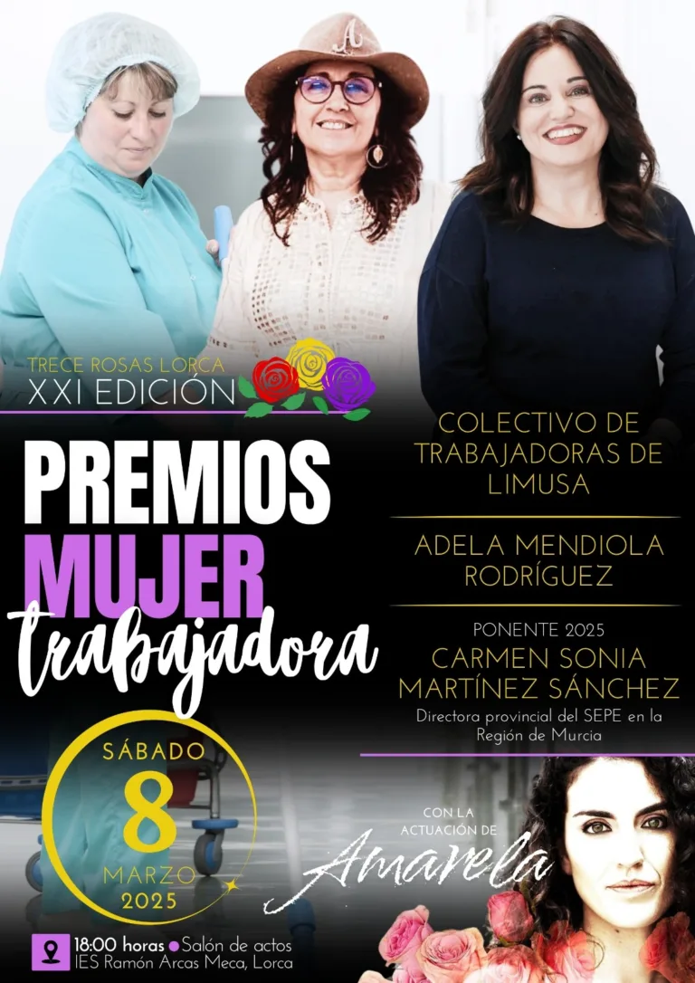 Las trabajadoras de Limusa y la coach Adela Mendiola, galardonadas en los Premios Trece Rosas Lorca 2025