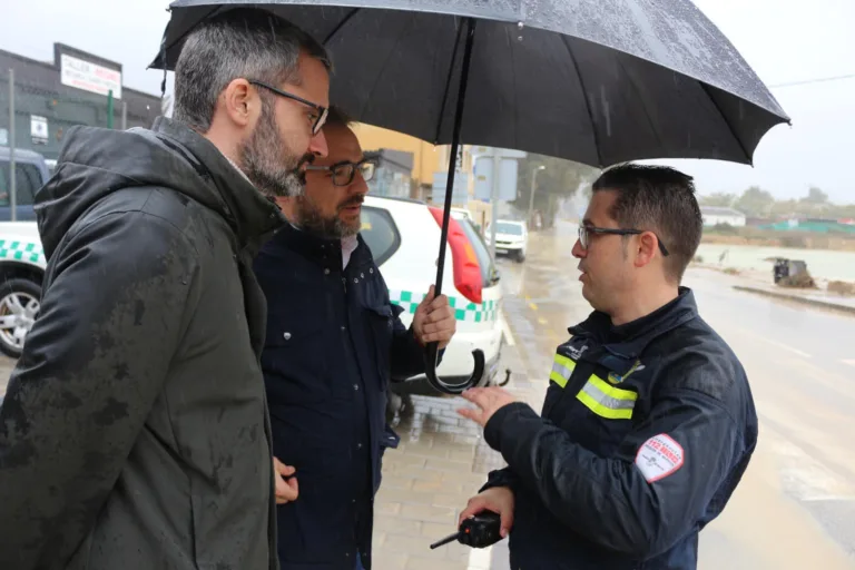 Francisco Lucas visita las zonas afectadas por el temporal en Cehegín y Lorca y se pone a disposición de los municipios afectados