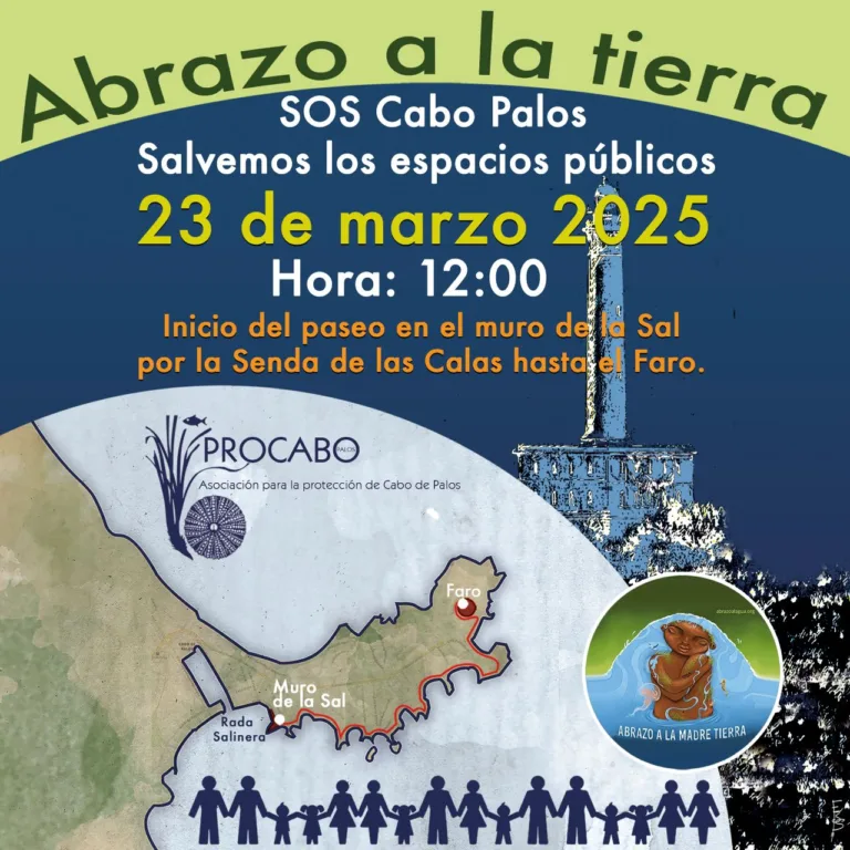 Cabo de Palos se moviliza contra la especulación y la degradación ambiental con la Marcha 23M SOS