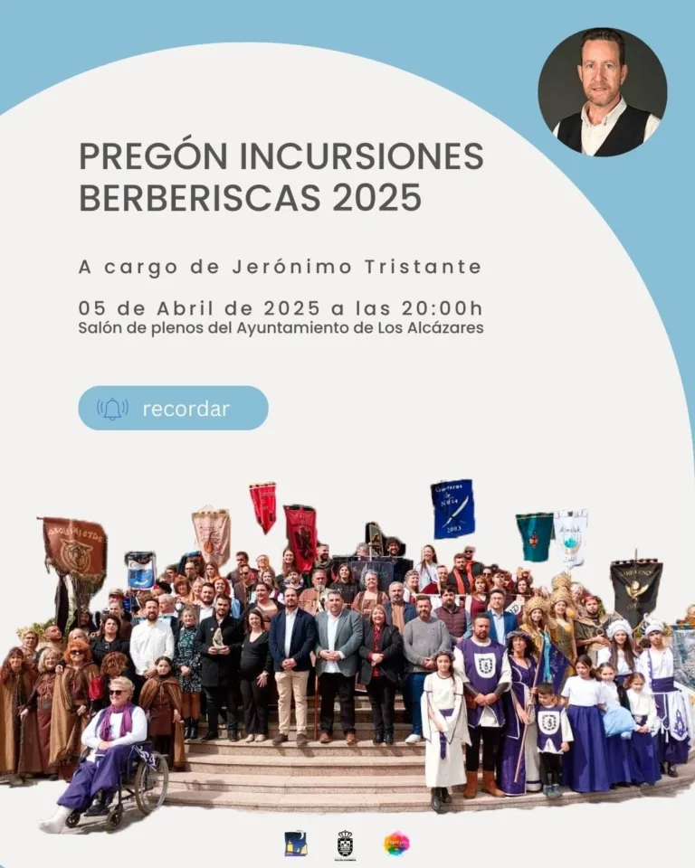 Jerónimo Tristante será el pregonero de las Incursiones Berberiscas 2025 en Los Alcázares