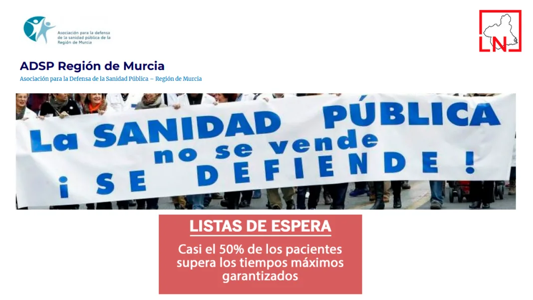 Las listas de espera en Murcia se disparan: casi el 50% de los pacientes supera los tiempos máximos garantizados