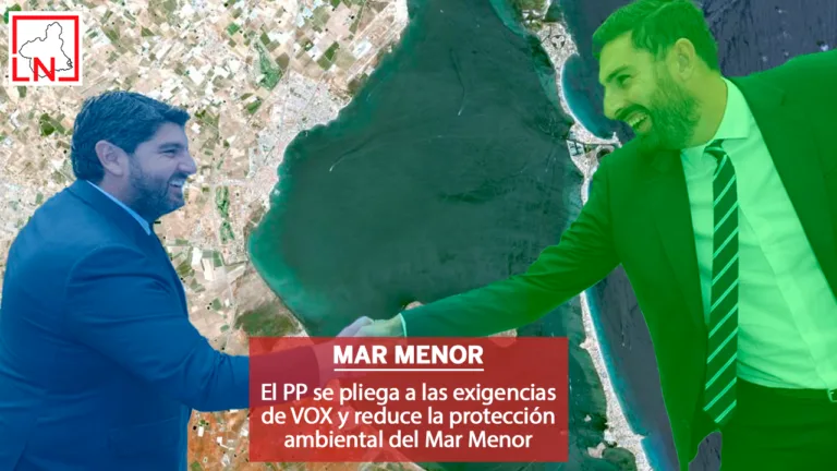 El PP se pliega a las exigencias de VOX y reduce la protección ambiental del Mar Menor