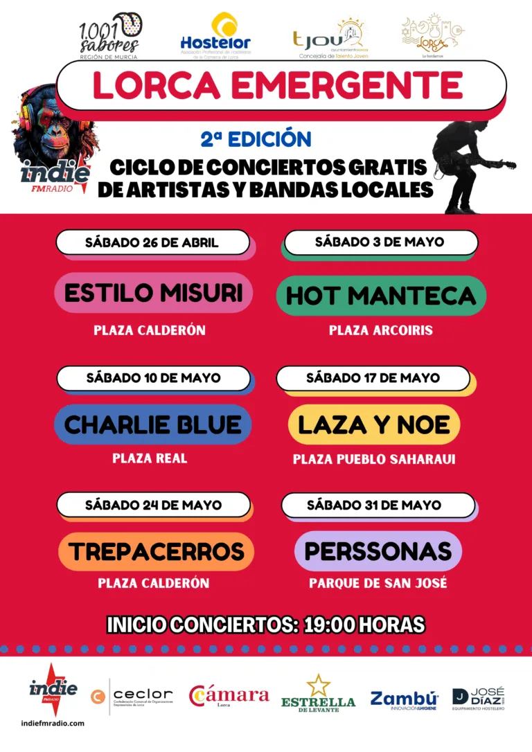 “Lorca Emergente” regresa con conciertos gratuitos para dinamizar la hostelería y dar voz a artistas locales