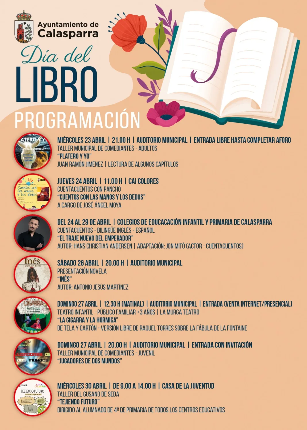 Calasparra celebra el Día del Libro con una semana cultural para todos los públicos