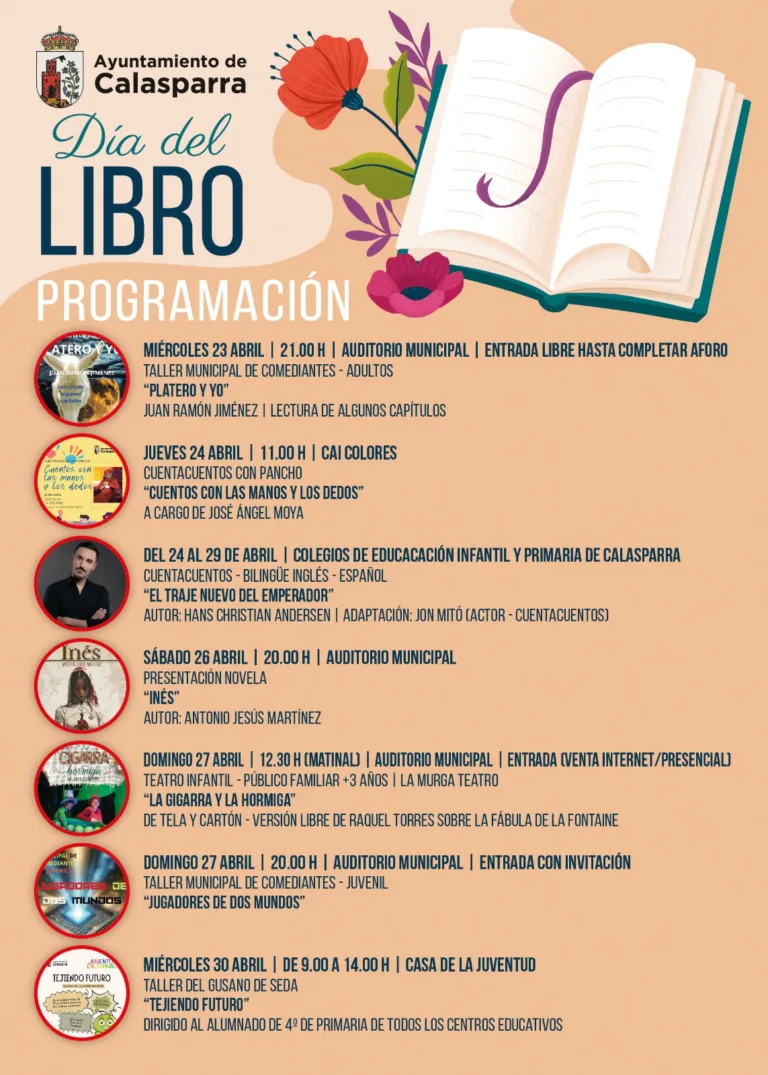 Calasparra celebra el Día del Libro con una semana cultural para todos los públicos