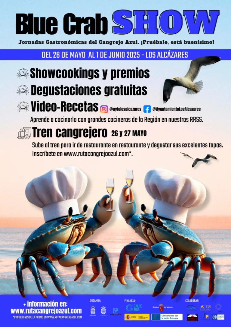 Los Alcázares celebra el Blue Crab Show 2025 para reivindicar el sabor y el valor ecológico del cangrejo azul