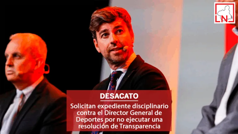 Solicitan expediente disciplinario contra el Director General de Deportes por no ejecutar una resolución de Transparencia