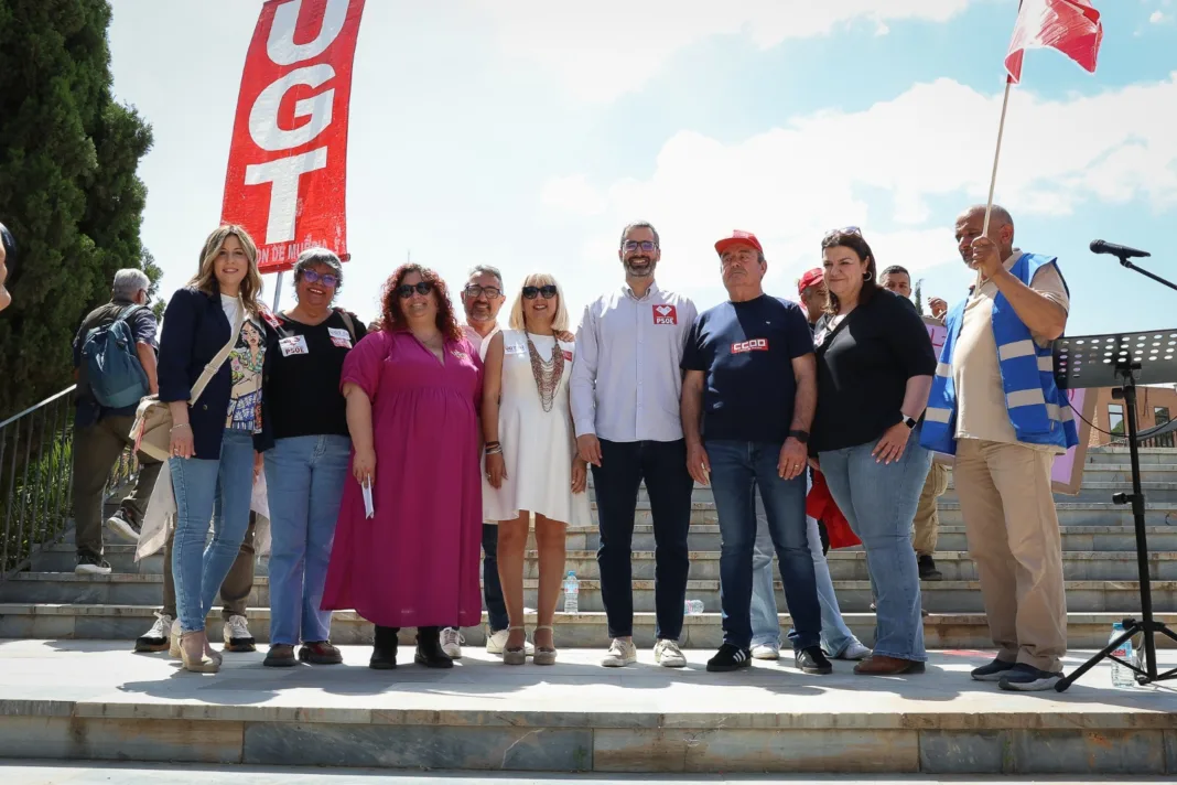 FOTO_1mayo El PSOE reafirma su compromiso con los derechos laborales frente a la precariedad en la Región de Murcia