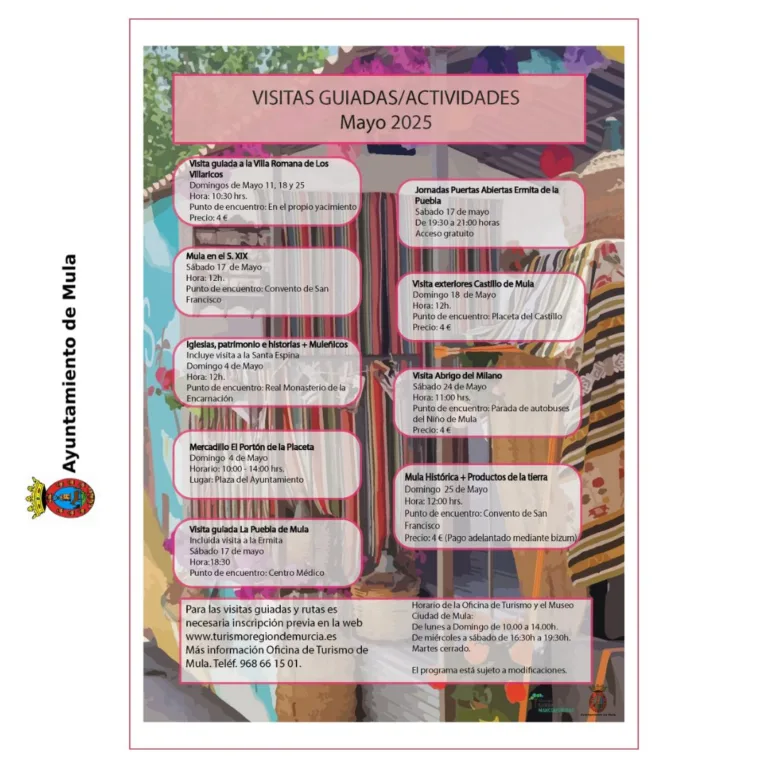 Mula invita a descubrir su historia con nuevas visitas guiadas durante el mes de mayo