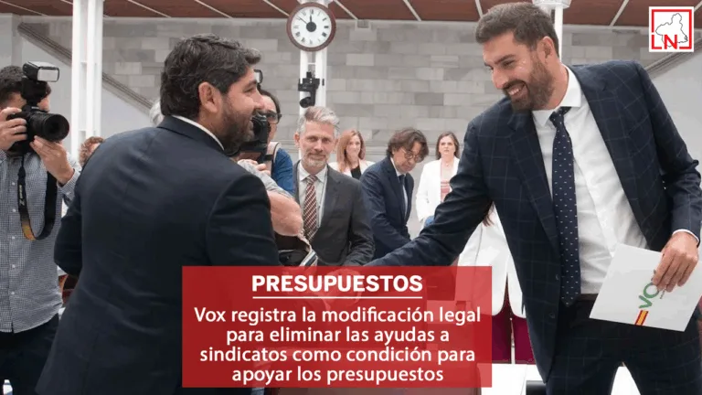 Vox registra la modificación legal para eliminar las ayudas a sindicatos como condición para apoyar los presupuestos
