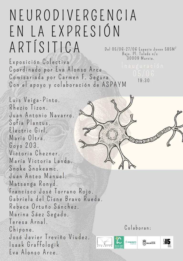 El Espacio Joven 585m2 de Murcia acoge una exposición colectiva sobre neurodivergencia e inclusión artística