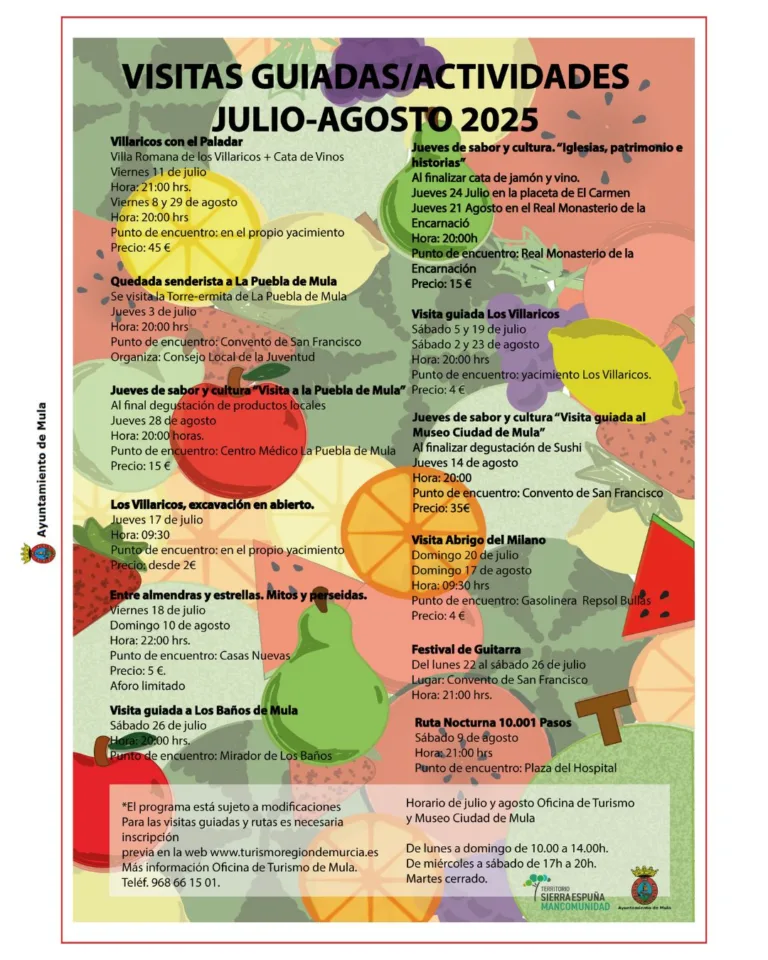 Mula lanza una programación de verano con visitas guiadas, astronomía, senderismo y experiencias gastronómicas