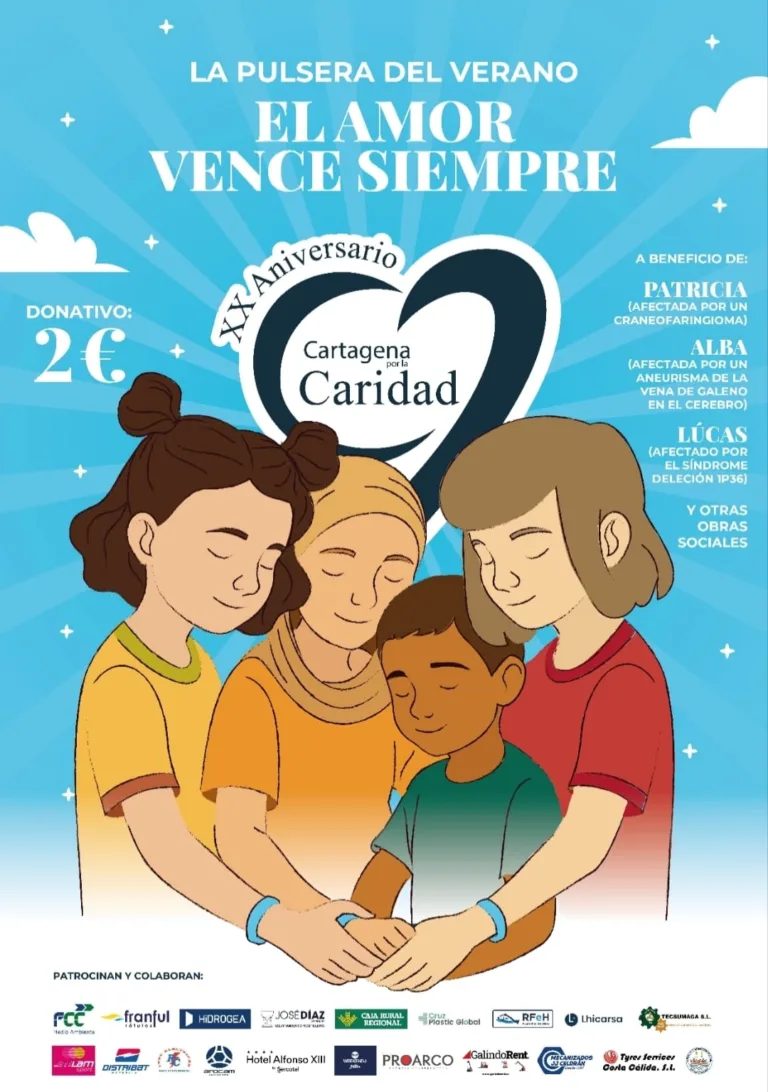 Cartagena por la Caridad presenta ‘La pulsera del verano’ para ayudar a tres menores con enfermedades raras