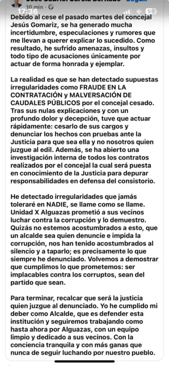 El alcalde de Alguazas acusa a su exconcejal de fraude y malversación y anuncia que lo ha denunciado El alcalde de Alguazas acusa a su exconcejal de fraude y malversación y anuncia que lo ha denunciado