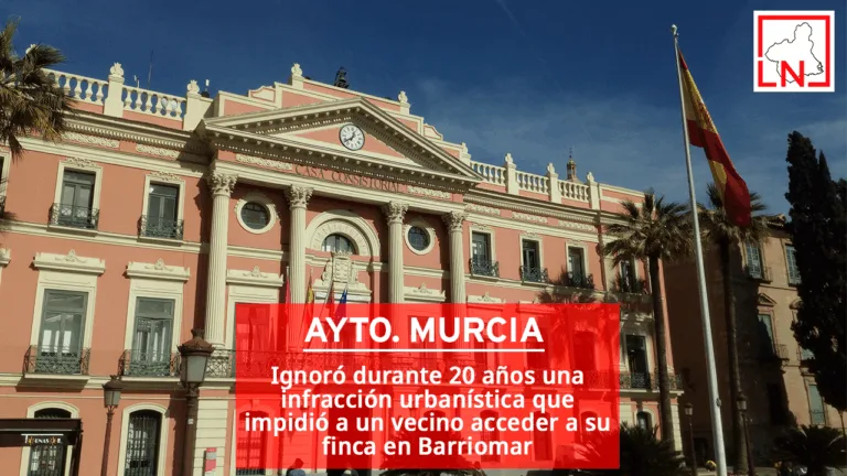 El Ayuntamiento de Murcia ignoró durante 20 años una infracción urbanística que impidió a un vecino acceder a su finca en Barriomar