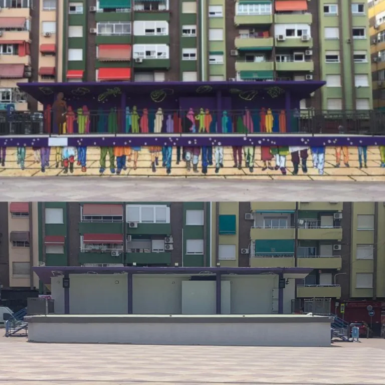 El PSOE denuncia que PP y Vox borran el mural homenaje a las mujeres trabajadoras de la conserva en Molina de Segura
