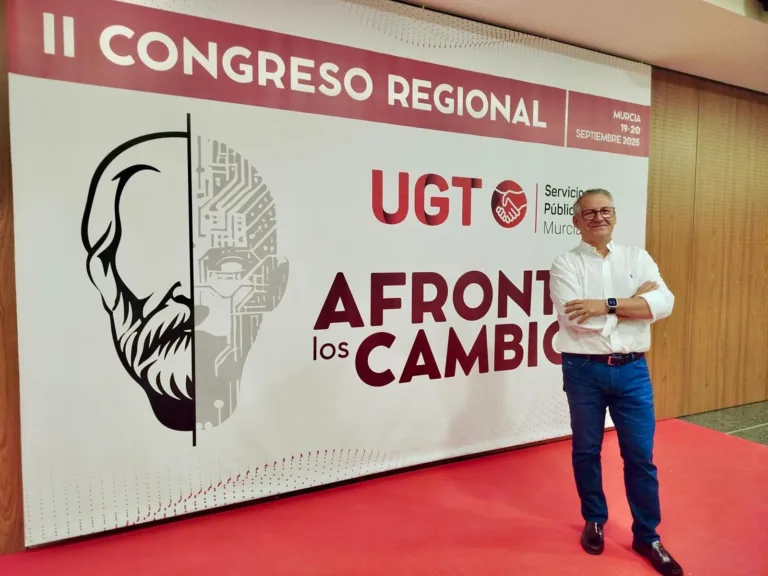 Antonio Martínez Peñaranda, reelegido secretario general de UGT Servicios Públicos en la Región de Murcia