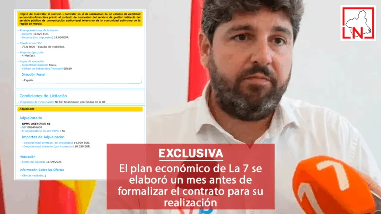 El plan económico de La 7 se elaboró un mes antes de formalizar el contrato para su realización