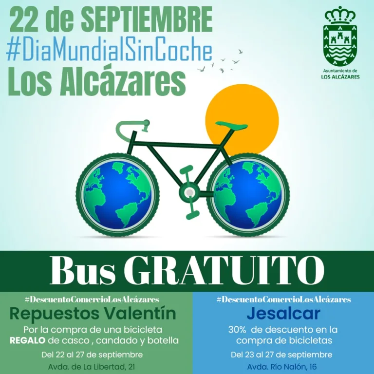 Los Alcázares celebra el Día Sin Coche con autobús gratis y descuentos