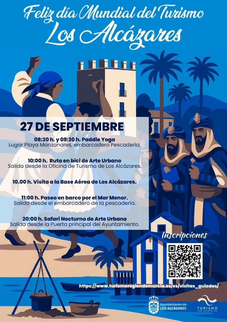 Los Alcázares celebra el Día Mundial del Turismo con actividades gratuitas tras un verano récord