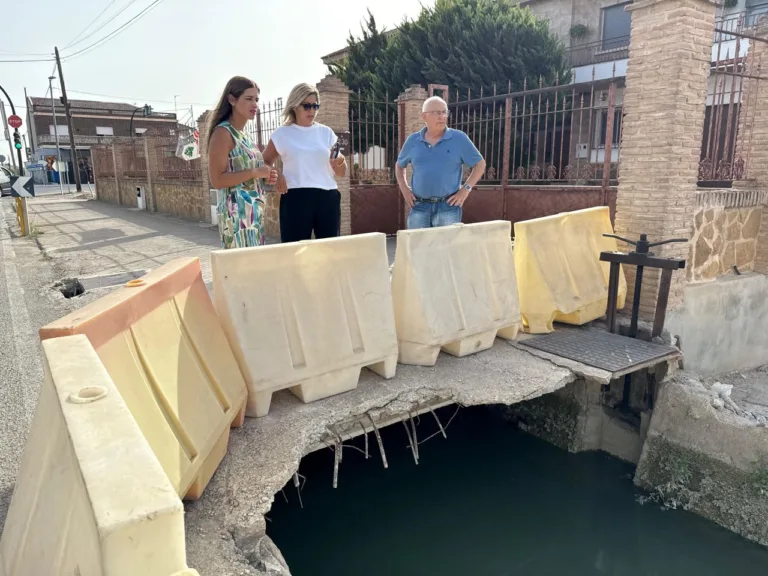 El PSOE exige una intervención urgente en la Orilla del Azarbe por el grave deterioro del cimbrado