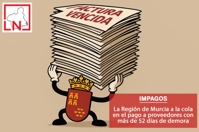 La Región de Murcia a la cola en el pago a proveedores con más de 52 días de demora