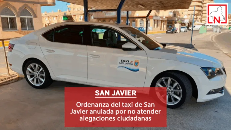 Ordenanza del taxi de San Javier anulada por no atender alegaciones ciudadanas
