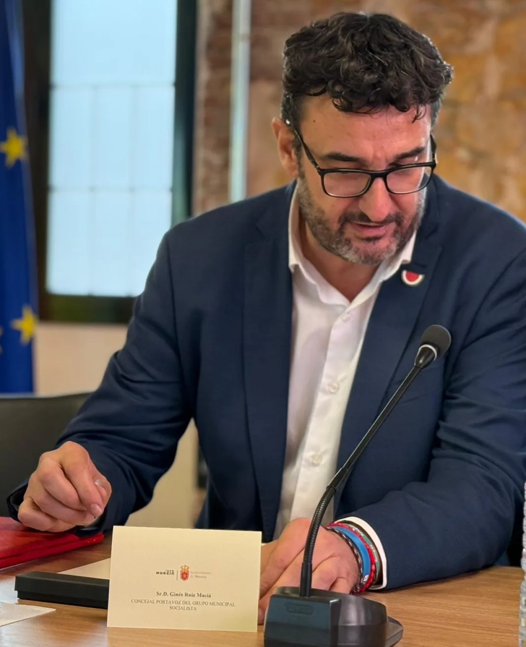 GINÉS RUIZ DURANTE SU INTERVENCIÓN EN EL CONSEJO SOCIAL DE LA CIUDAD El PSOE denuncia la falta de ambición del nuevo Plan de Movilidad del Gobierno de Ballesta