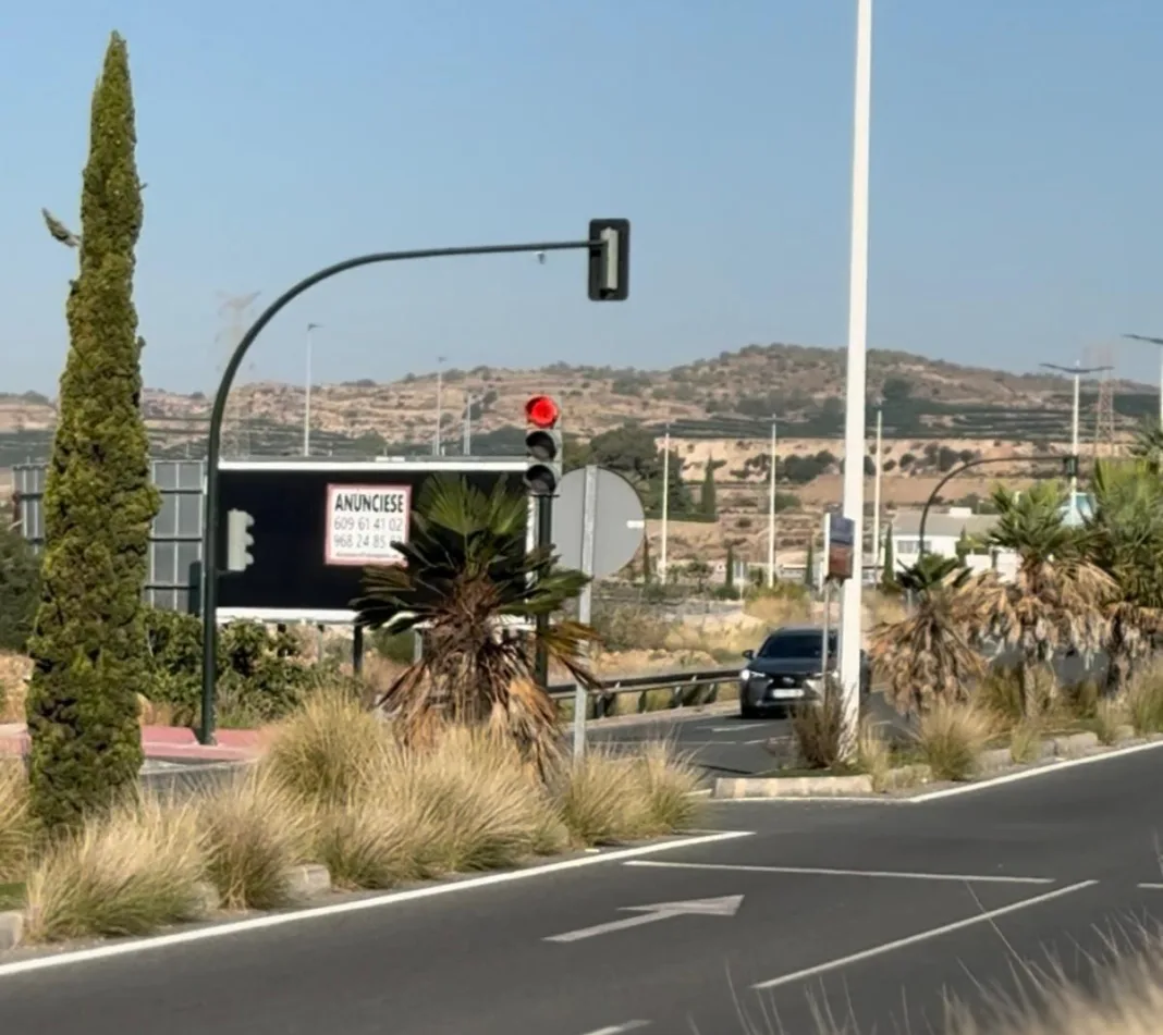 El PSOE denuncia el abandono de la carretera que conecta la A-7 con El Esparragal y Cobatillas