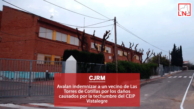 Avalan indemnizar a un vecino de Las Torres de Cotillas por los daños causados por la techumbre del CEIP Vistalegre