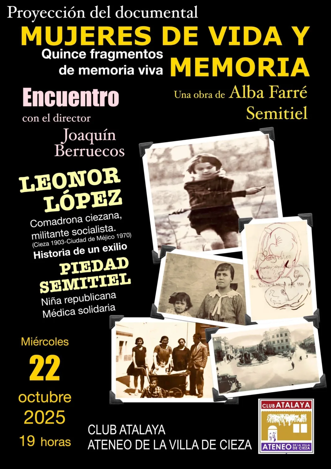 Murcia y Cieza acogerán la proyección de dos documentales sobre mujeres del exilio republicano Murcia y Cieza acogerán la proyección de dos documentales sobre mujeres del exilio republicano