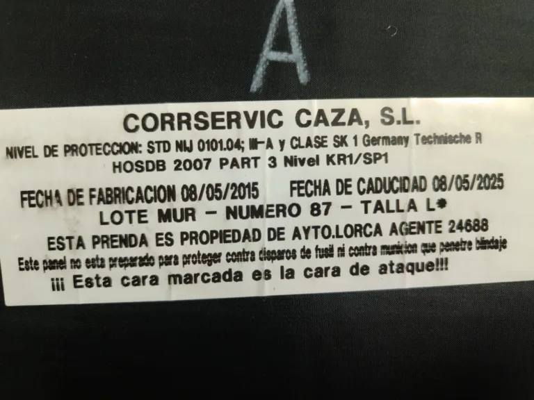El PSOE denuncia que la Policía Local de Lorca patrulla con chalecos caducados desde mayo