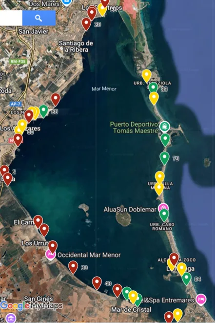 Las mejores y peores playas del Mar Menor según 100 encuestas de snorkel