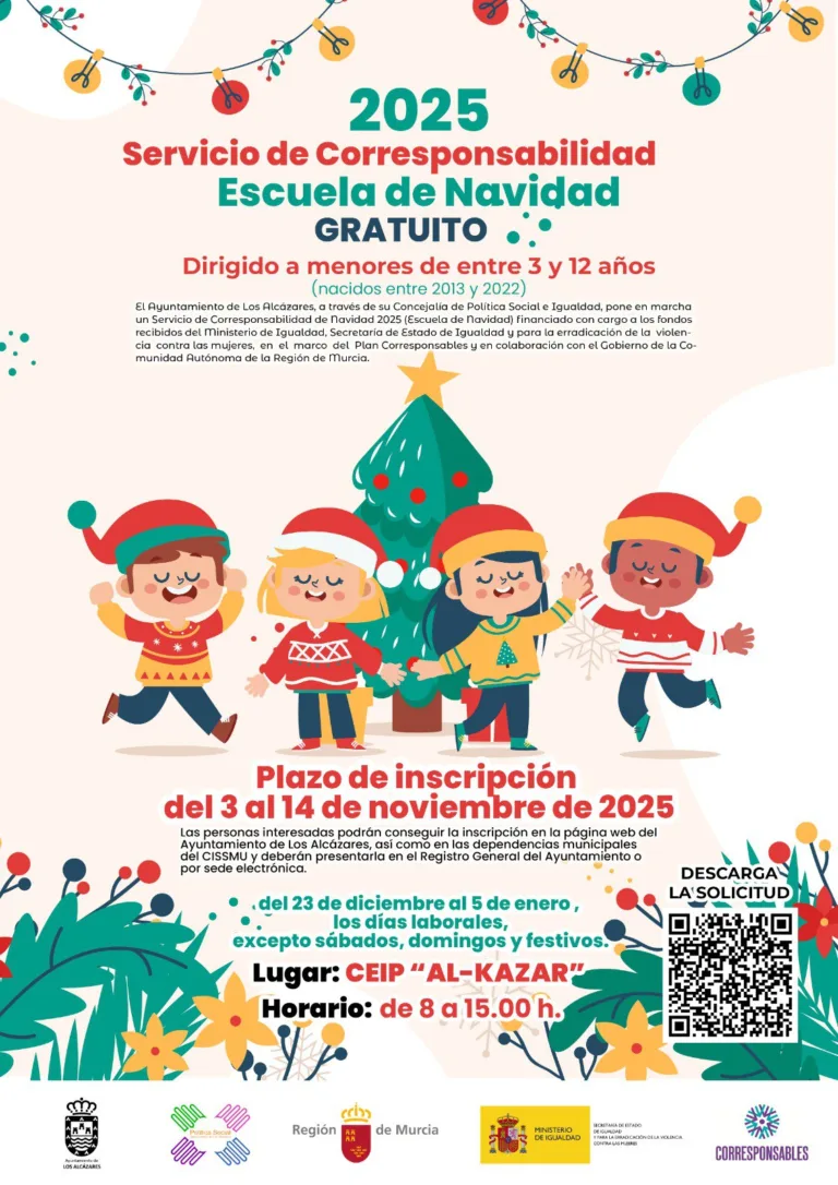 Abierto el plazo de inscripción para la Escuela de Navidad gratuita de Los Alcázares