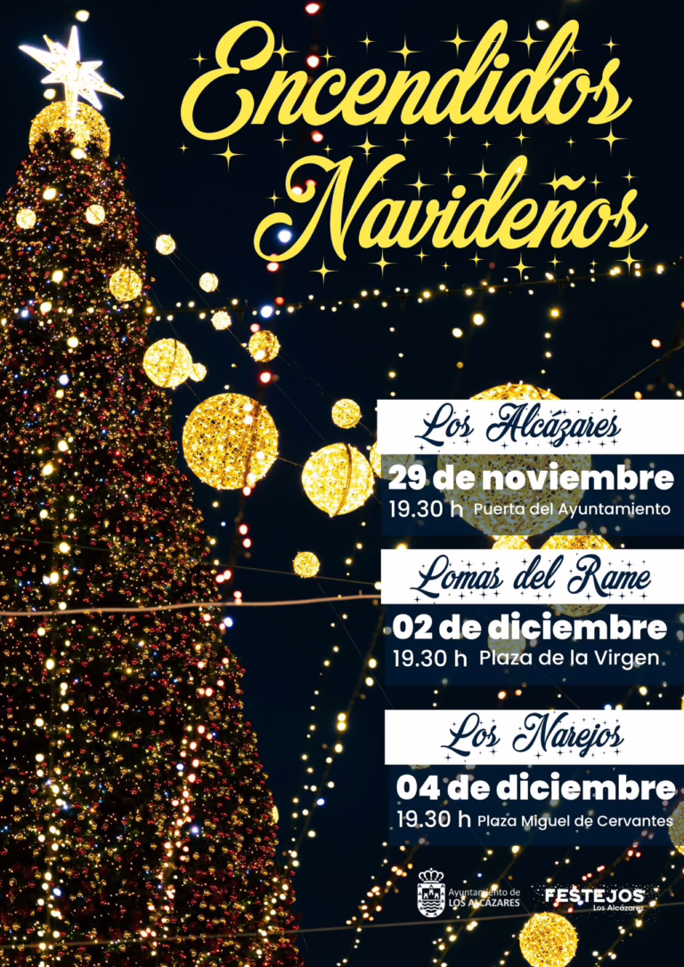 Los Alcázares da la bienvenida a la Navidad con un encendido que llenará de luz y actividades todo el municipio