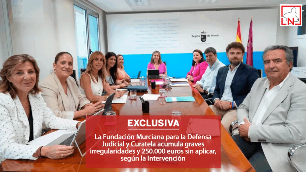 La Fundación Murciana para la Defensa Judicial y Curatela acumula graves irregularidades y 250.000 euros sin aplicar, según la Intervención