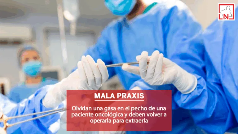 Olvidan una gasa en el pecho de una paciente oncológica y deben volver a operarla para extraerla