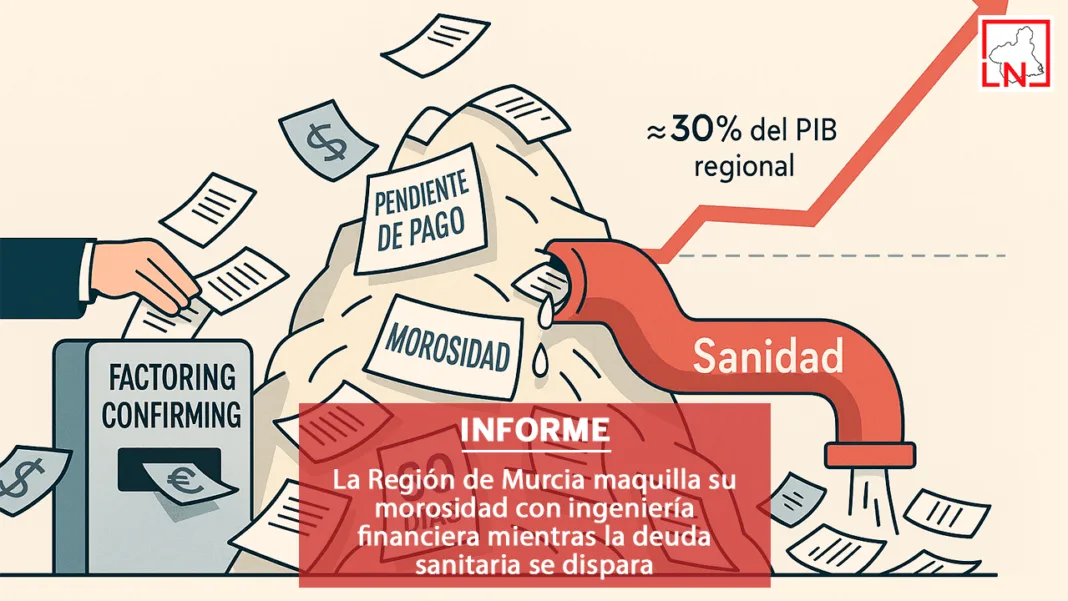 La Región de Murcia maquilla su morosidad con ingeniería financiera mientras la deuda sanitaria se dispara
