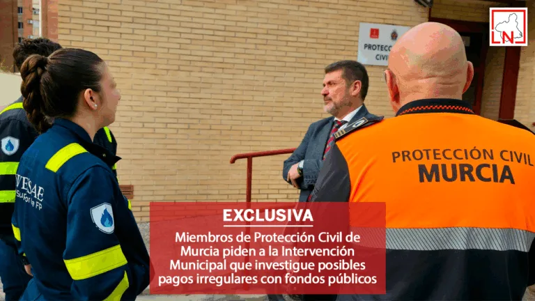 Miembros de Protección Civil de Murcia piden a la Intervención Municipal que investigue posibles pagos irregulares con fondos públicos