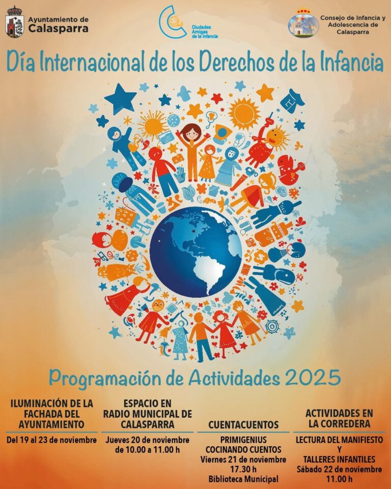 Calasparra celebra el Día Internacional de los Derechos de la Infancia con actividades culturales y de sensibilización