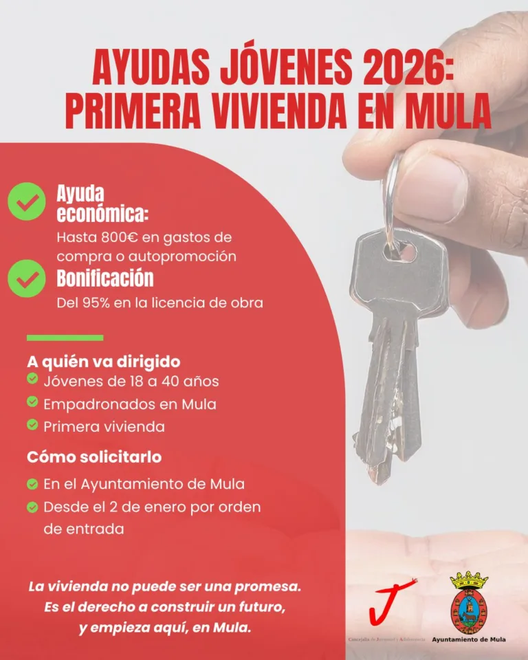 Mula lanza ayudas directas para facilitar a los jóvenes el acceso a su primera vivienda